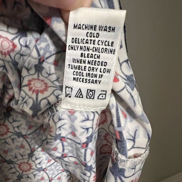 Max Studio Blue and Red Patterned Dress Like New - Picture 6 of 6